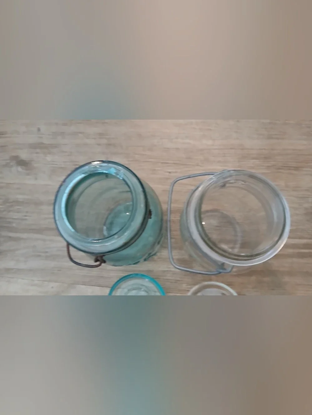 Atlas E-Z Seal Glass Canister Jars - Clear & Aqua